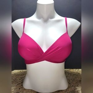 Target Bikini Magenta Bathing Suit Top Large with Adjustable Straps